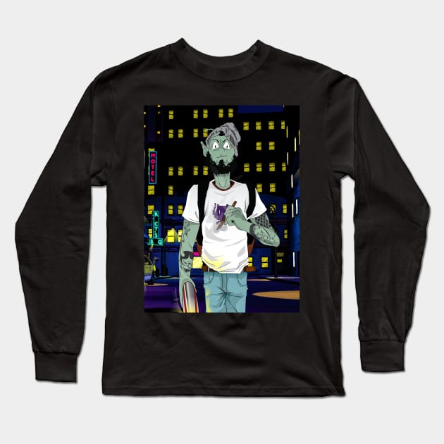 Drax_the_Alien Long Sleeve T-Shirt by draxspot